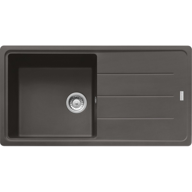 114.0714.173 Franke: Lavello una vasca con gocciolatoio Boston Incasso BFG 611-97 114.0714.173 finitura grigio ardesia da 97x50 cm