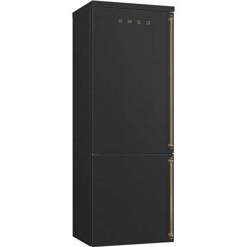 Smeg Réfrigérateur combiné pose libre avec charnière à gauche FA8005LAO5 finition anthracite 70 cm