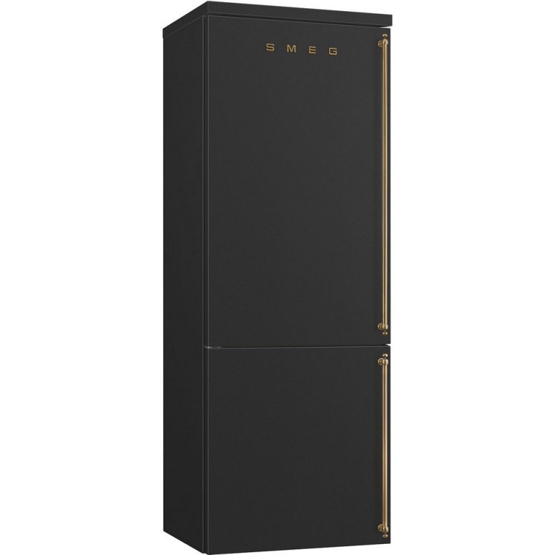  Smeg Réfrigérateur combiné pose libre avec charnière à gauche FA8005LAO5 finition anthracite 70 cm