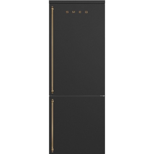 Smeg Réfrigérateur combiné pose libre avec charnière droite FA8005RAO5 finition anthracite 70 cm