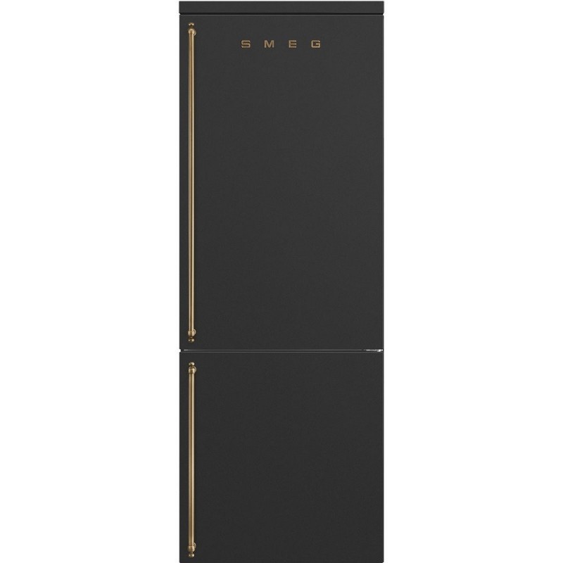  Smeg Réfrigérateur combiné pose libre avec charnière droite FA8005RAO5 finition anthracite 70 cm