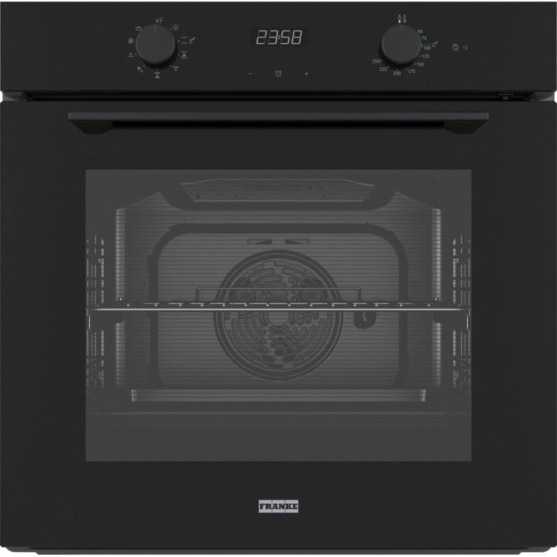 116.0718.940 Franke: Maris Colore FMA 86 HT BK 116.0718.940 Horno de convección multifunción empotrable de 60 cm con acabado negro