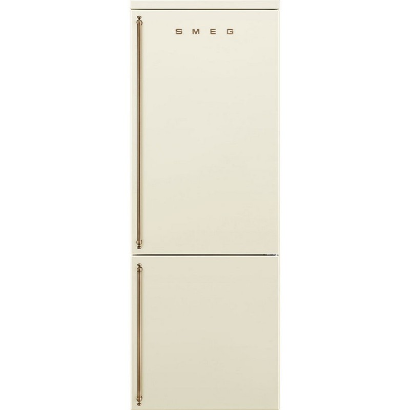  Smeg Free-standing combined refrigerator with right hinge FA8005RPO5 cream finish 70 cm