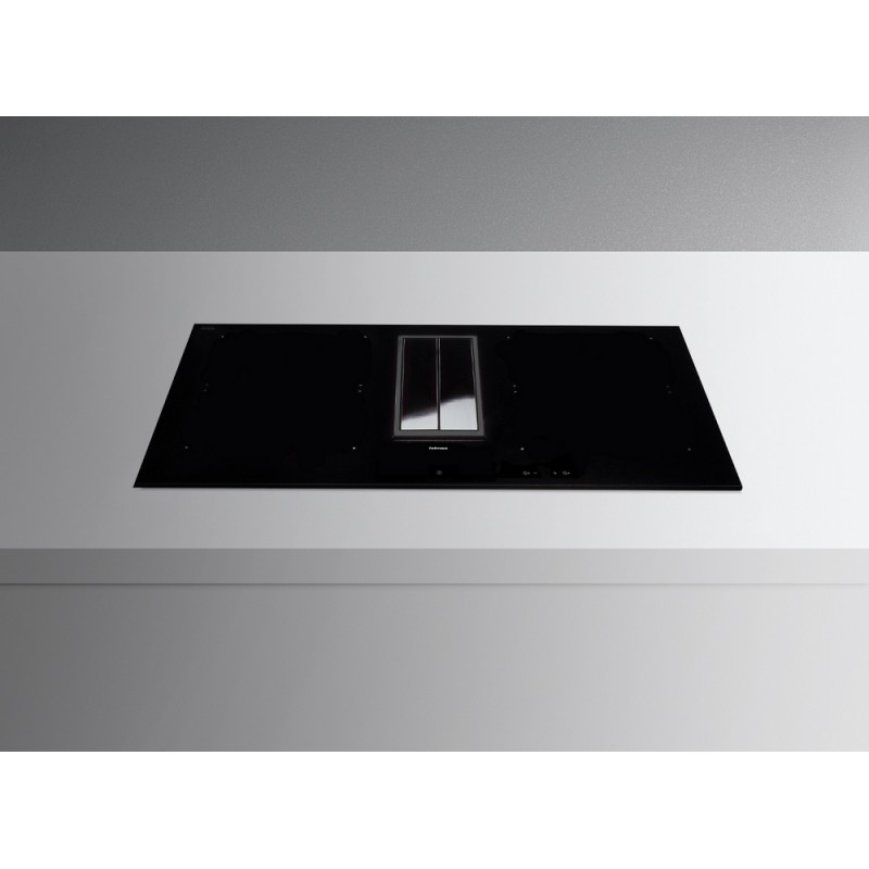 CUZQ90.03P8#ZZZN460F Falmec Plaque à induction avec hotte Quantum Pro intégrée en vitrocéramique noire 84 cm