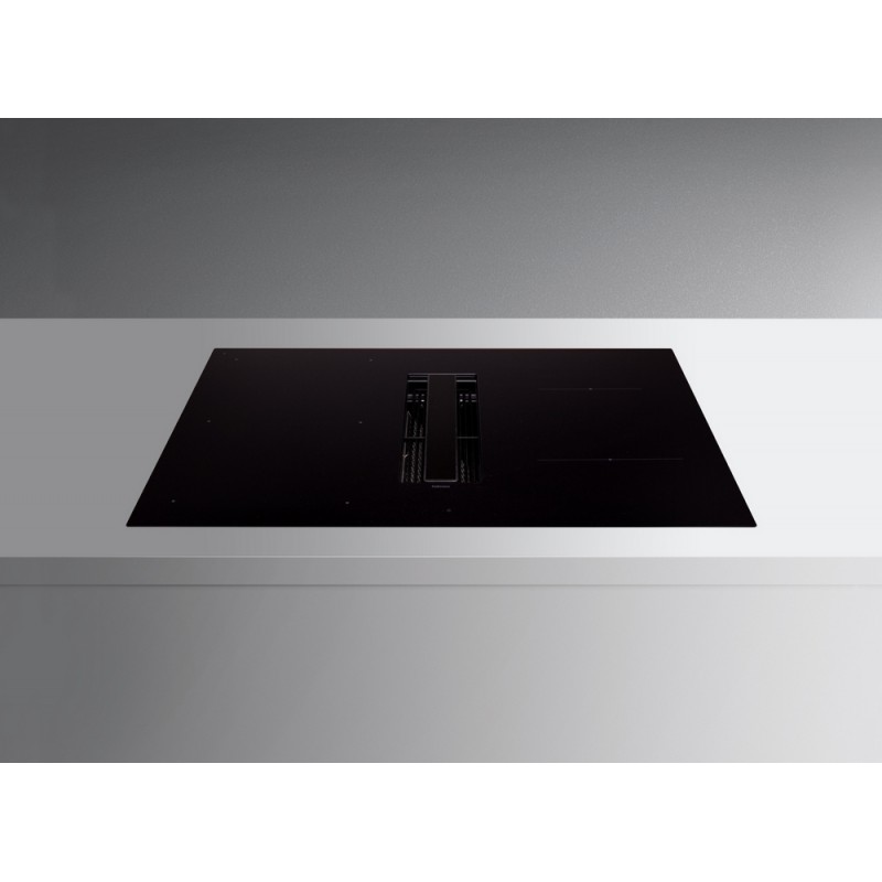 CUZQ90.06P8#ZZZN461F Falmec Plaque à induction avec hotte Zero Easy intégrée en vitrocéramique noire de 84 cm