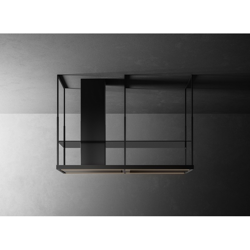 CEUI75.E0P2#ZZZN490F Hotte îlot Falmec Europa 175, finition noire, 175 cm