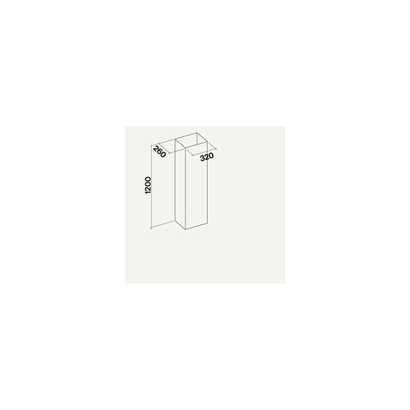 KACL.557#N Falmec Extension d'îlot KACL.557 N finition noire h120 cm