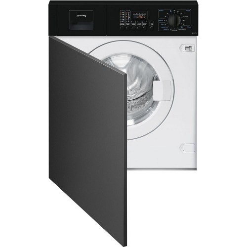 Smeg Partially integrated built-in washing machine LB107N with 60 cm black front panel