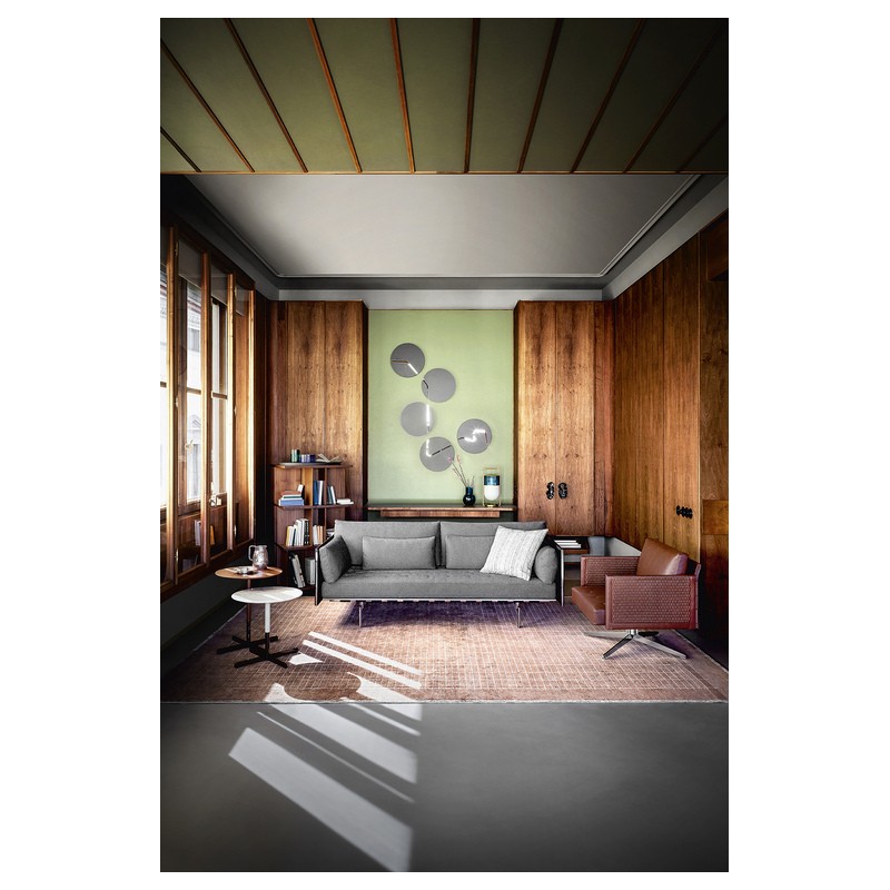 Bob 5364631 Poltrona Frau Bob round coffee table with steel structure and top of your choice from Ø45 cm
