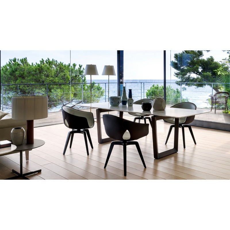 Bolero 5566619 Poltrona Frau Bolero table with wooden structure and top of your choice 220x110 cm