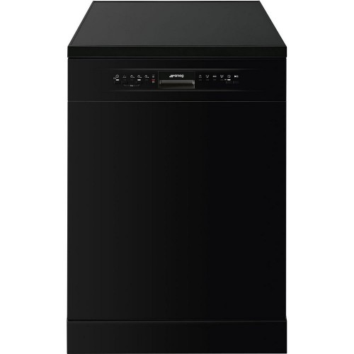 Lavavajillas independiente Smeg LVS292DN de 60 cm con acabado en negro.