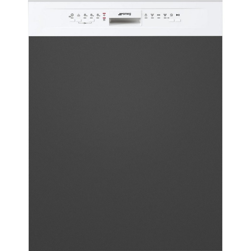  Smeg Lave-vaisselle encastrable partiellement intégré PL292DB avec façade blanche de 60 cm