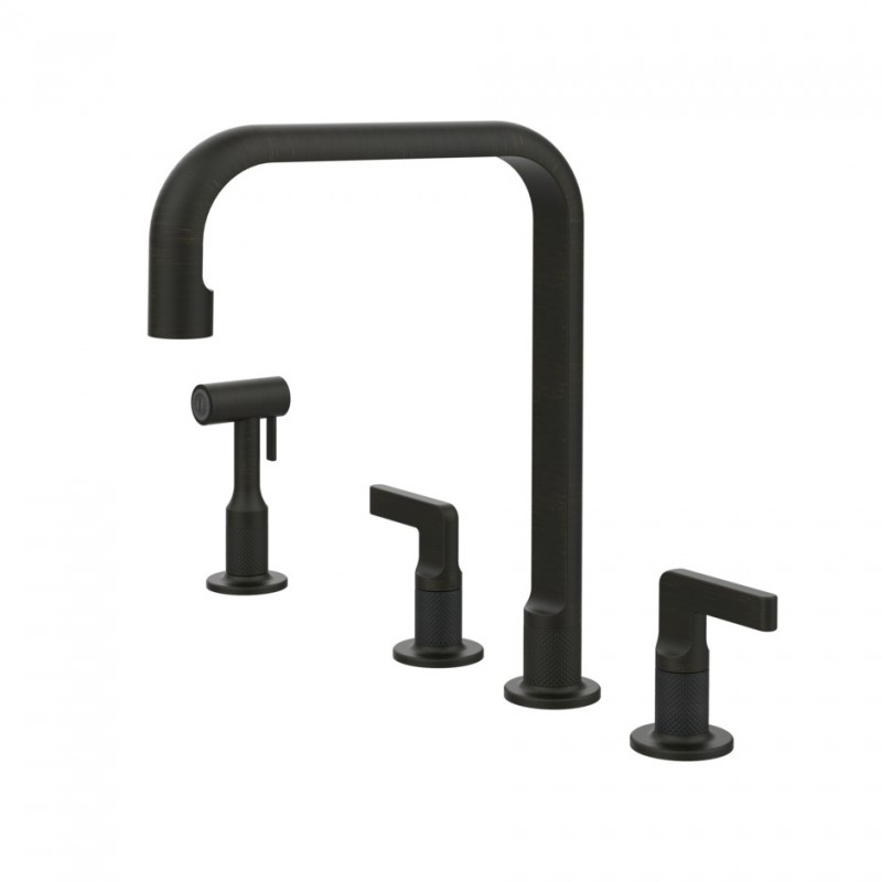 58703 187 Gessi Mezclador de 4 orificios Inciso Collection 58703 187 Acabado Bronce Envejecido