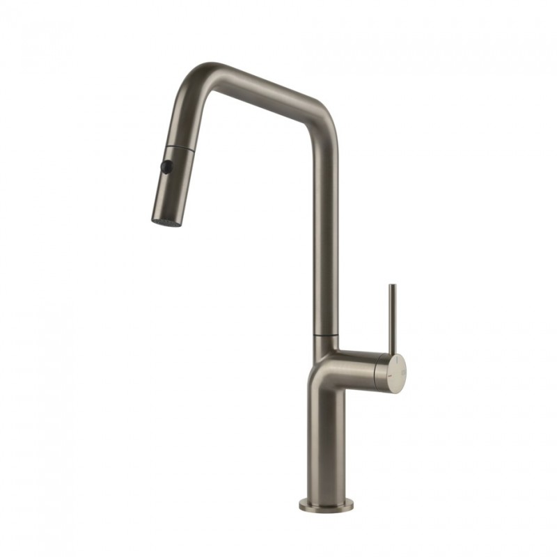 60307 149 Gessi Mezclador monomando con ducha extraíble Stelo Collection 60307 149 Acabado Finox