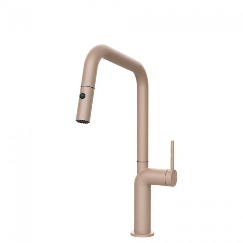 60307 275 Gessi Single-lever mixer with pull-out shower Stelo Collection 60307 275 Matte Powder finish