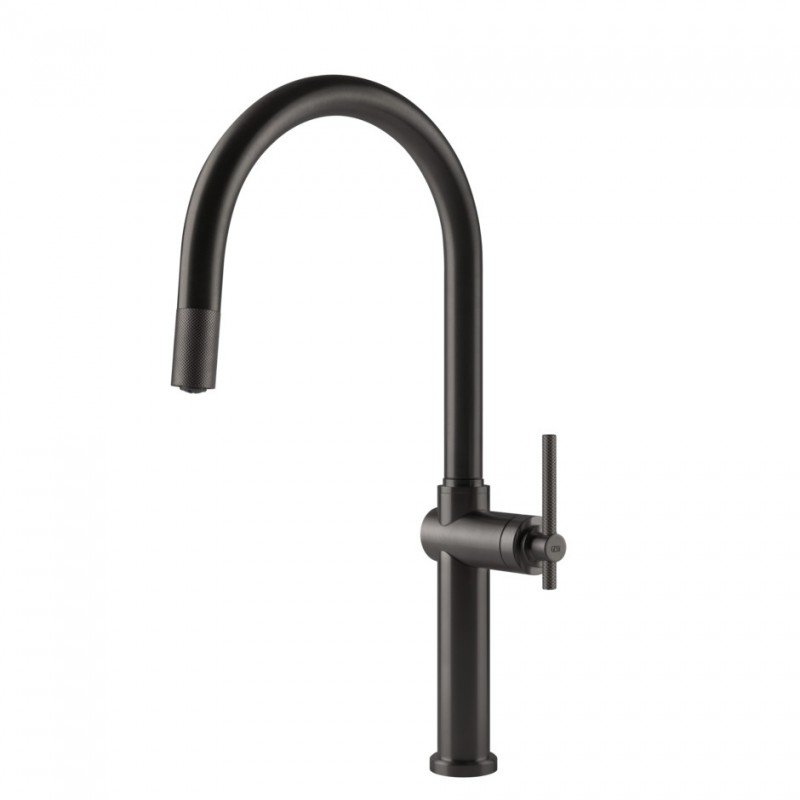 60672 707 Gessi Miscelatore monocomando con doccetta estraibile Habito 60672 707 finitura Black Metal Brushed - PROMOZIONE ATTIVA FINO AL 11/10