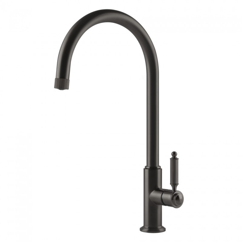 60620 707 Gessi Venti20 single lever mixer 60620 707 Black Metal Brushed finish