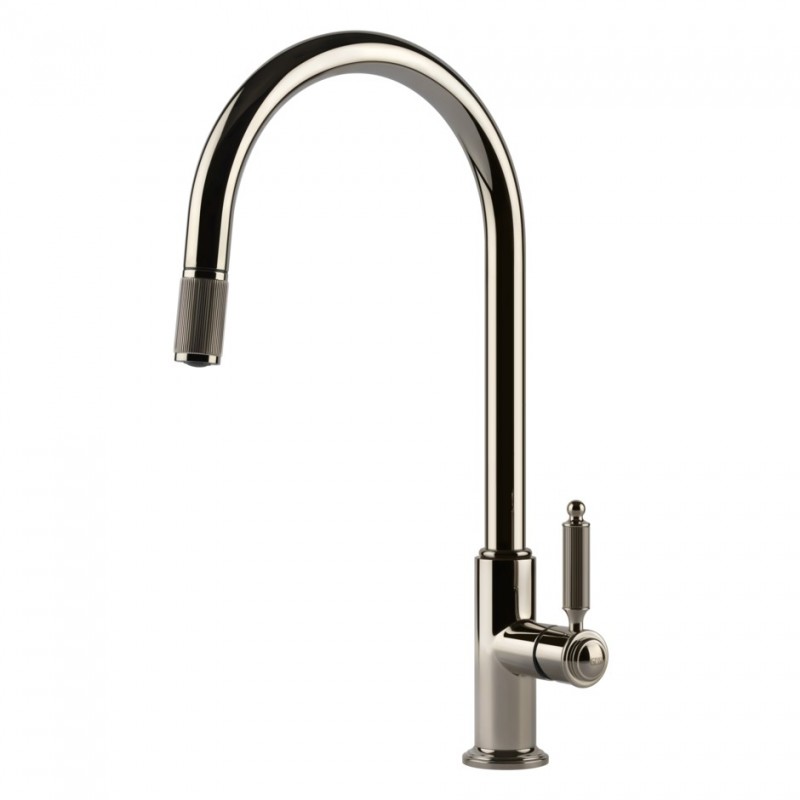 60622 720 Gessi Miscelatore monocomando con doccetta estraibile Venti20 60622 720 finitura Nickel PVD