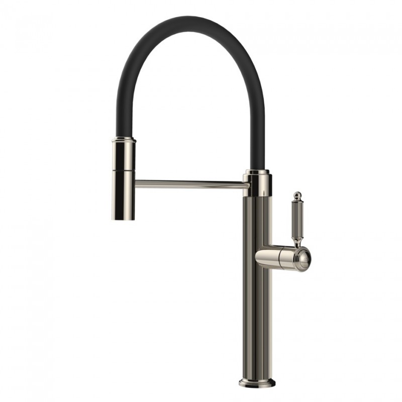 60634 720 Gessi Miscelatore semi pro monocomando con doccetta estraibile Venti20 60634 720 finitura Nickel PVD