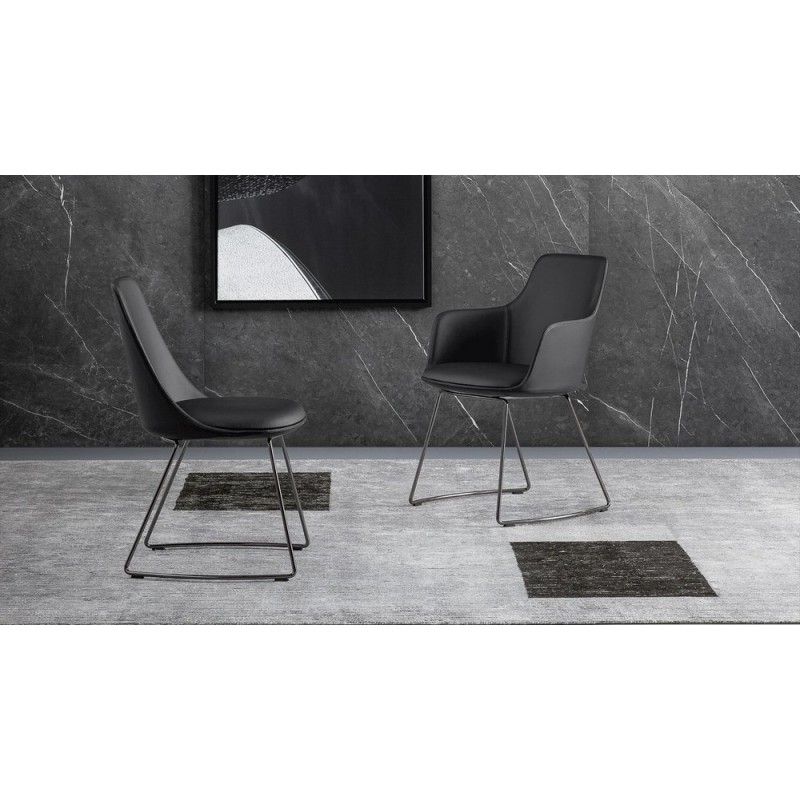Sedia_Itala si Bonaldo Sedia Itala si with metal legs and seat of your choice