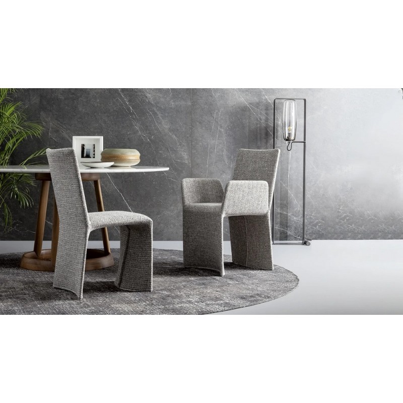 Sedia_Ketch Chaise Bonaldo Ketch avec pieds en métal et assise au choix