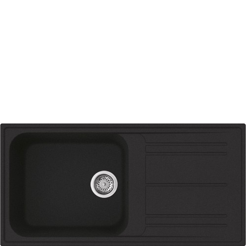 Smeg Single bowl sink with drainer LZ150A2 anthracite finish 100 cm