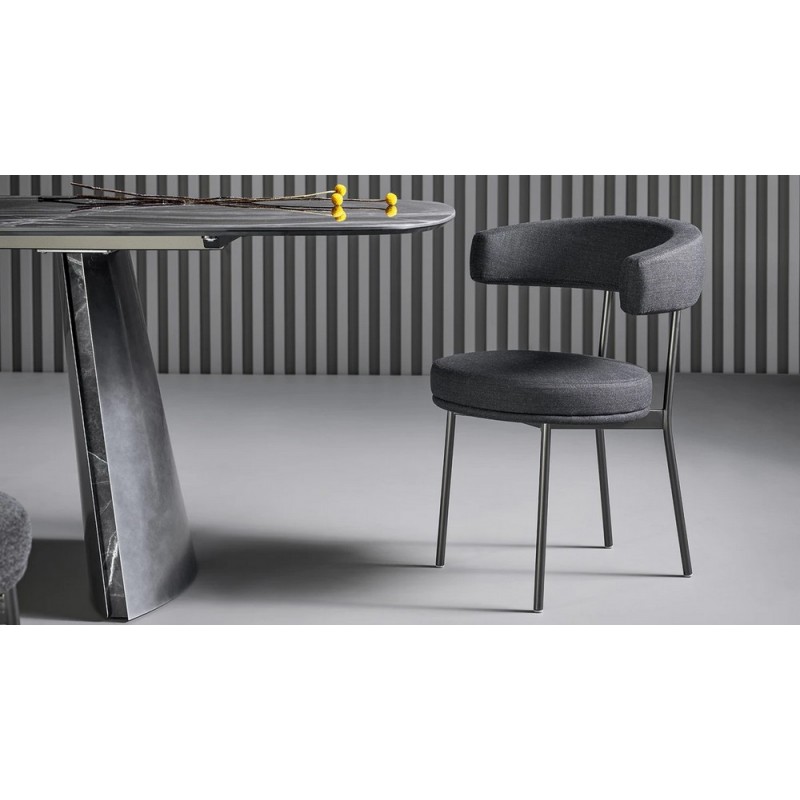 Sedia_Neuilly Bonaldo Neuilly chair with metal legs and seat of your choice