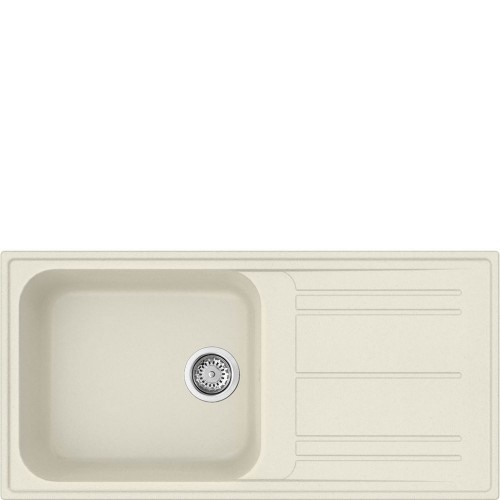 Smeg Single bowl sink with drainer LZ150P cream finish 100 cm