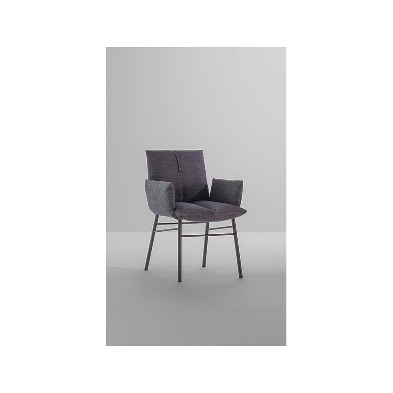 Sedia_Miss Pil Chaise Bonaldo Miss Pil avec pieds en métal et assise au choix - Avec accoudoirs