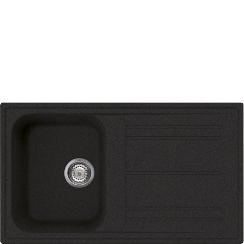  Smeg Lavello una vasca con gocciolatoio LZ861A2 finitura antracite da 86 cm