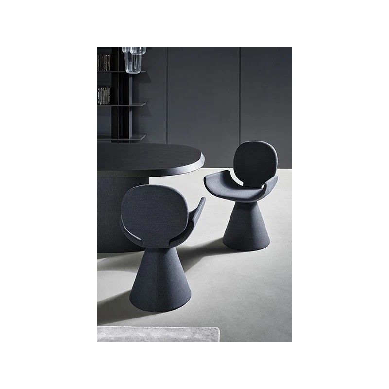 Sedia_Youpi Chaise Bonaldo Youpi avec piètement en métal et assise au choix - Avec accoudoirs