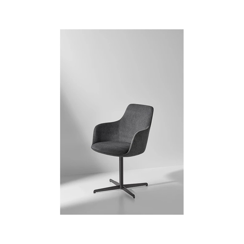 Sedia_Miss Itala Office Chaise de bureau Bonaldo Miss Itala Office avec base pivotante en métal et assise au choix - Avec accoudoirs