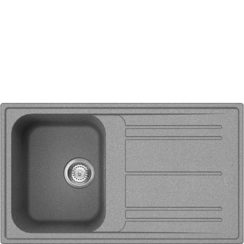  Évier Smeg LZ861CT 86 cm à une cuve avec égouttoir, finition béton