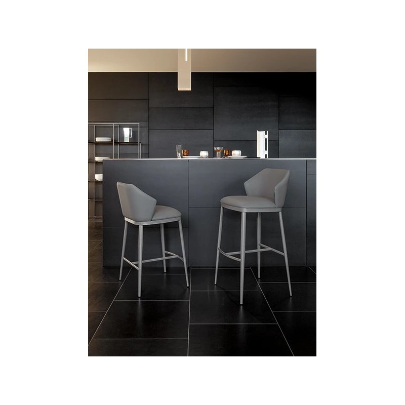 Sgabello_Mida too H67 Tabouret Bonaldo Mida Too H 67 avec pieds en métal et assise au choix
