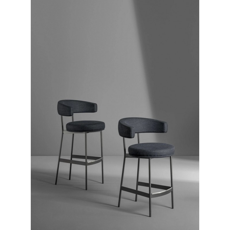 Sgabello_Neuilly too H75 Tabouret Bonaldo Neuilly Too H 75 avec pieds en métal et assise au choix