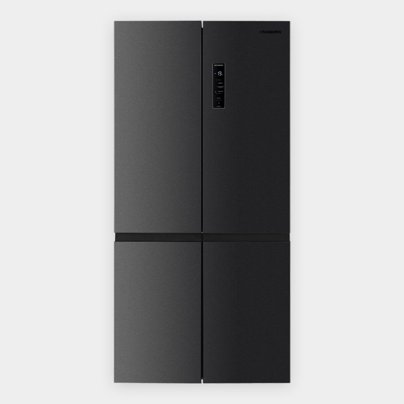 HRH4P73BX Cromberg Réfrigérateur pose libre multiportes 4 portes HRH 4P 73 BX 91 cm finition inox noir