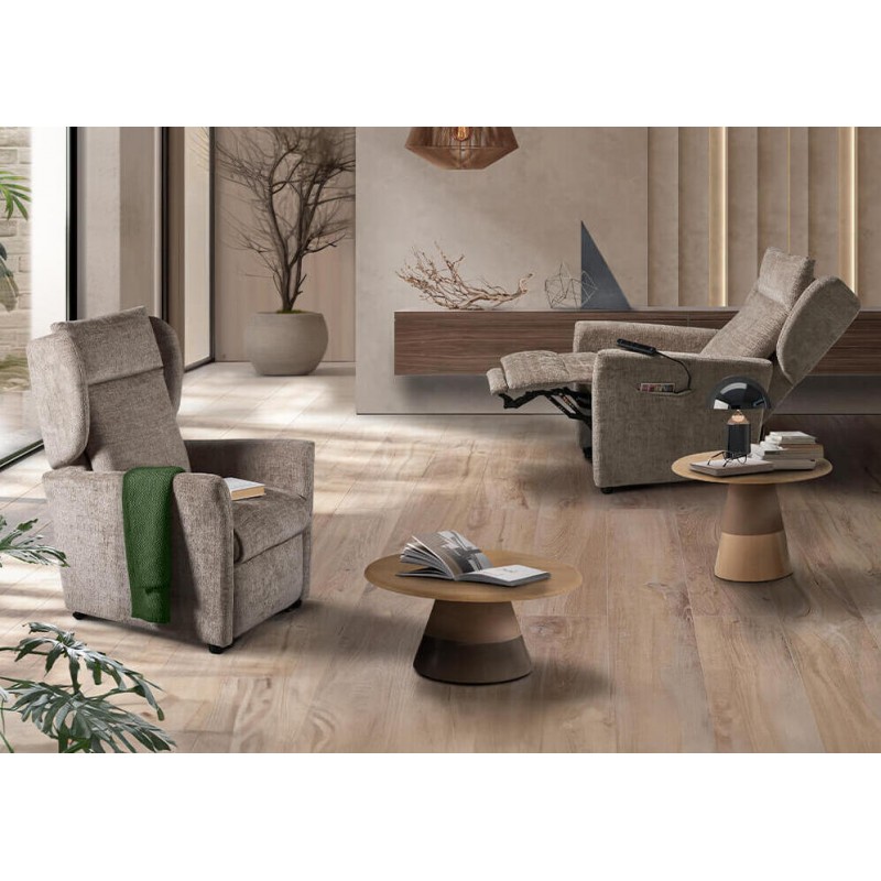 VR-PR VIRGINIA PLUS Vitarelax Relax armchair VIRGINIA covered in fabric - With 3 motors