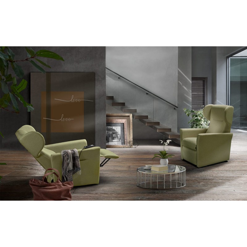 VR-PR RITA Fauteuil de relaxation Vitarelax RITA recouvert de tissu - Avec 2 moteurs