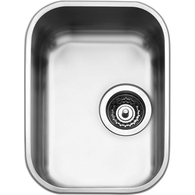 Smeg UM30 single bowl sink in brushed stainless steel finish, 30 cm
