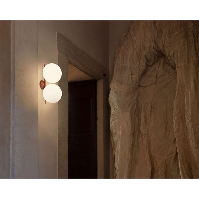 IC C/W1 DOUBLE Flos Lampada a parete/soffitto a luce diffusa IC Lights C/W1 Double in diverse finiture