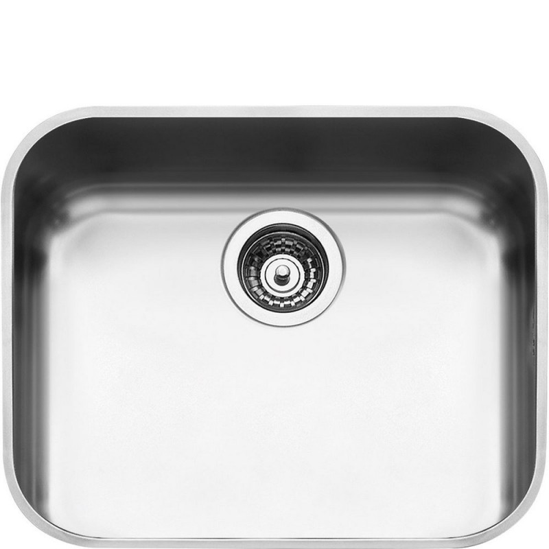  Évier Smeg UM50 à une cuve, finition inox brossé, 50 cm
