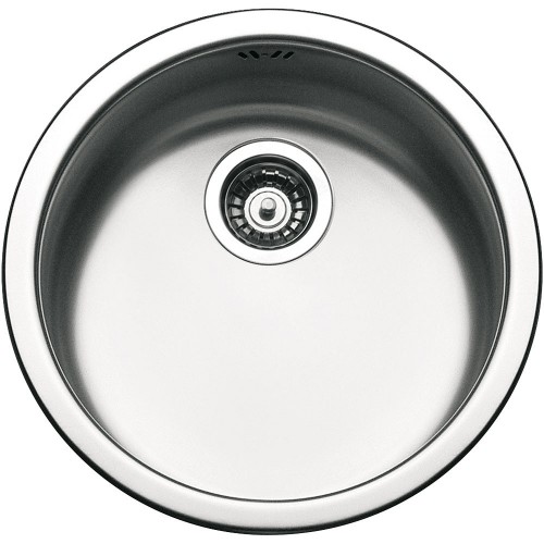 Évier circulaire Smeg VFU43SFR à une cuve, finition inox, diamètre 43,5 cm