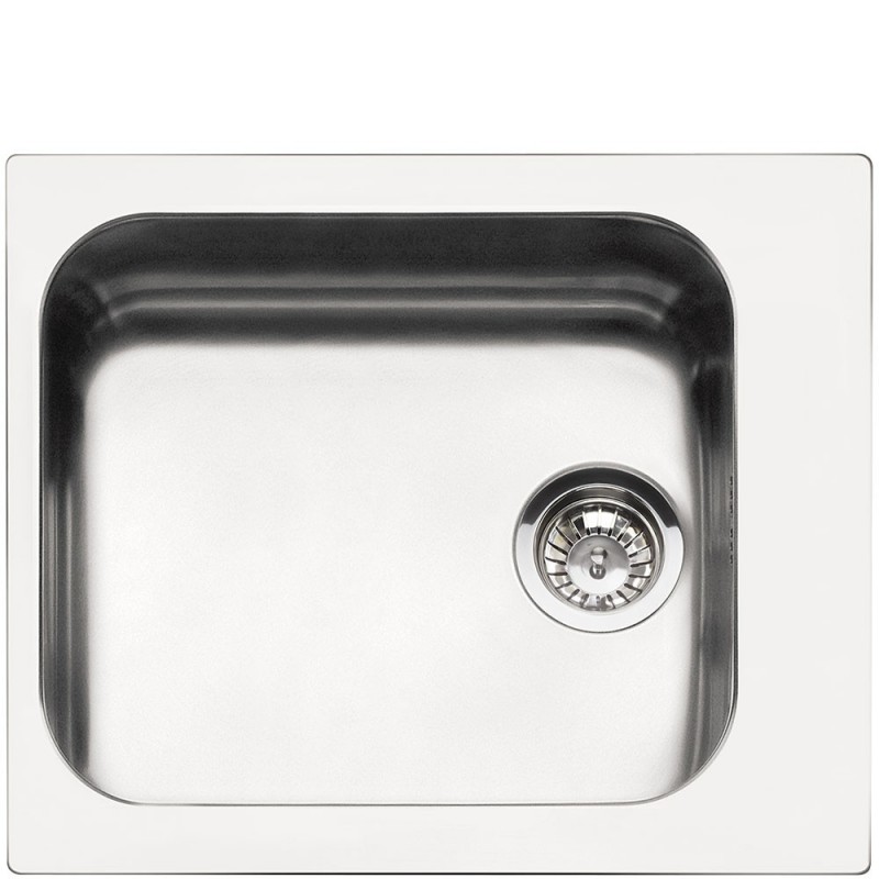  Smeg Single bowl sink VS45-P3 58 cm brushed stainless steel finish