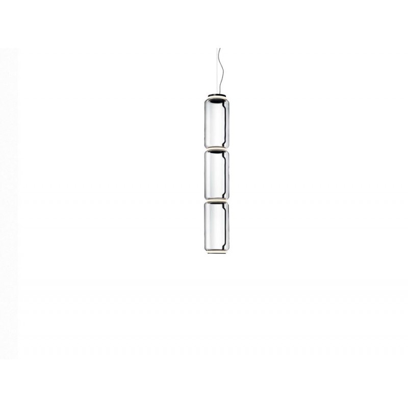 NOCTAMBULE SUSPENSION 3 Low Flos Lampada a sospensione Noctambule Suspension 3 Low Cylinder finitura nero