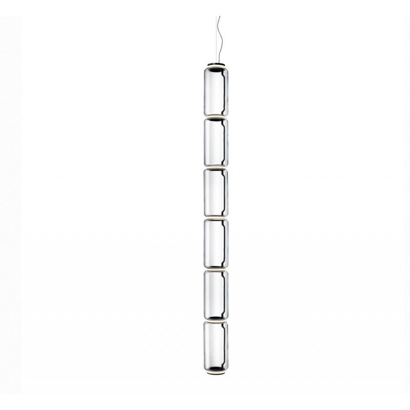 NOCTAMBULE SUSPENSION 6 Low Flos Lampada a sospensione Noctambule Suspension 6 Low Cylinder finitura nero