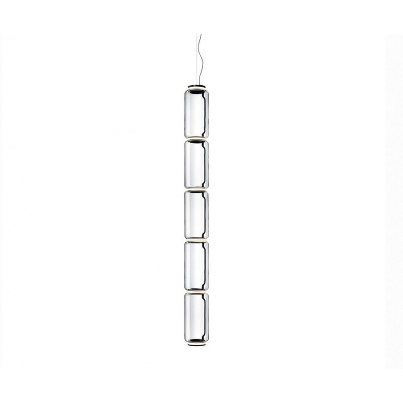 NOCTAMBULE SUSPENSION 5 High Flos Noctambule Suspensión 5 Lámpara colgante cilíndrica alta acabado negro