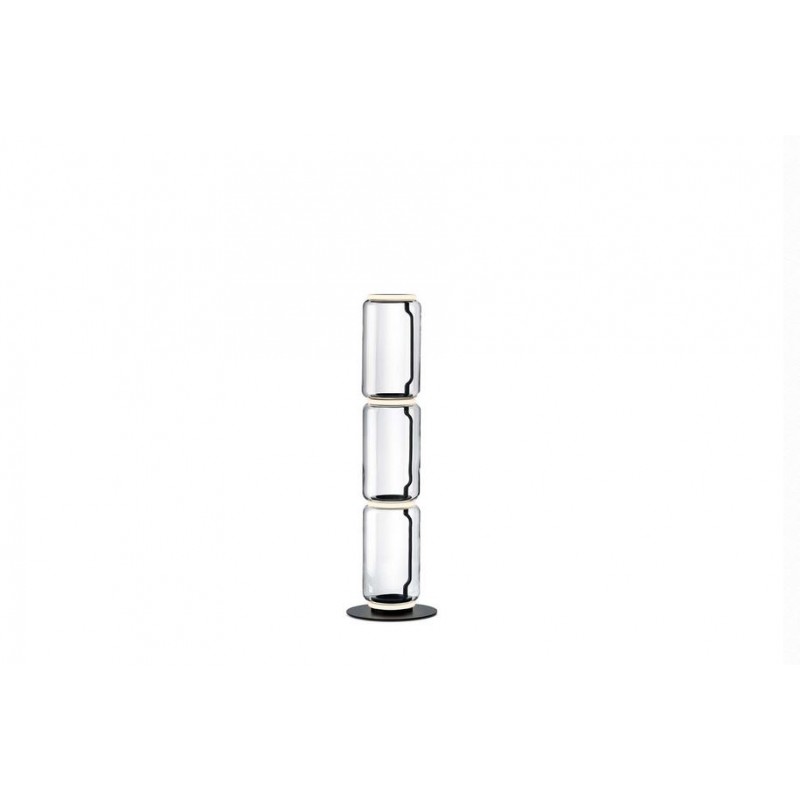 NOCTAMBULE FLOOR 3 Low Flos Lampada da terra Noctambule Floor 3 Low Cylinder Small Base finitura nero