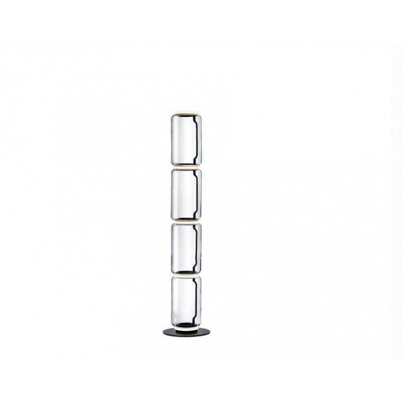 NOCTAMBULE FLOOR 4 Low Flos Noctambule Floor Lamp Floor 4 Low Cylinder Small Base Black Finish