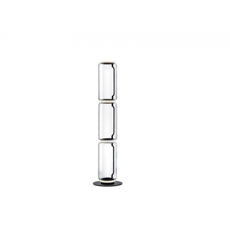 NOCTAMBULE FLOOR 3 High Flos Noctambule Floor Lamp 3 High Cylinder Small Base Black Finish