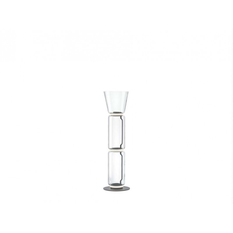 NOCTAMBULE FLOOR 2+Cone Flos Noctambule Floor 2 High Cylindre Cone Small Base lampadaire finition noire